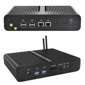 Specjalny komputer stacjonarny: Udostępnij fabrykę z Ubuntu, Win11, Linux, Core i3, Mini, Fanless, Portable, Industrial Grade, 2 NIC