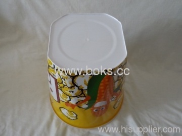 Customized Square Bottom Plastic Popcorn Cup 