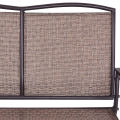 Patio Loveseat Glider Bench Outdoor Steel