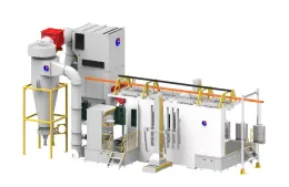 Cyclone powder spray booth