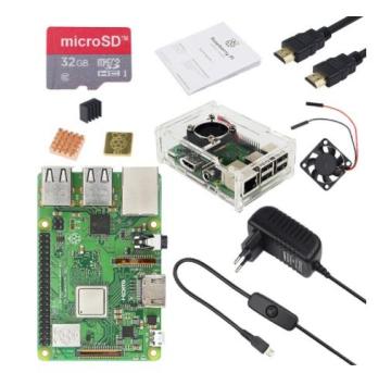 Complete Raspberry Pi 3 B+ Kit with Power Adapter, Case, Cooler, and Cable