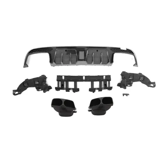 Mercedes-Benz W205 C Series Rear Bumper Lip Diffuser LED Light and Exhaust Tips: Enhancing Style and Performance