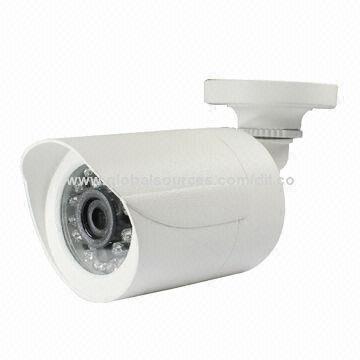 CCTV CMOS Camera, 1/3-inch Megapixel Sensor, 1,000TVL, 24-piece IR LEDs, 15m IR Distance