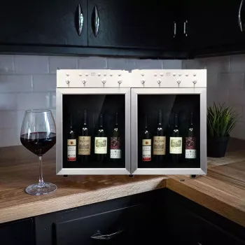 Personalized Whisky White 8-Bottle Automatic Electric Wine Dispenser