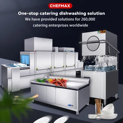 Chefmax 220 Volt Automatic Conveyor Commercial Energy Star Dishwasher for Kitchen with Dryer