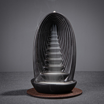 Ceramic Incense Burner with High Mountain and Flowing Water Design