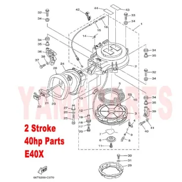 Bolt for Yamaha Hidea Parsun Seatan 2 Stroke 40HP Outboard Engine Starter Casing Ass'y Spare Parts