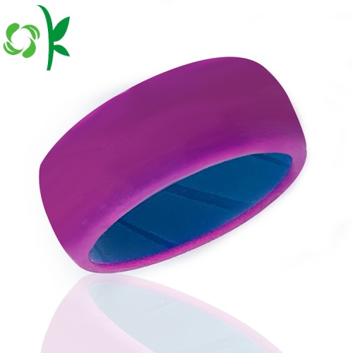 Anillo de la manera de la capa de silicona personalizada anillo elástico de pareja