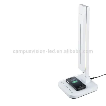 Qi wireless charging hotel table lamp,USB rechargeable , LED dimmable reading light,Touch-Sensitive Control cordless table lamp