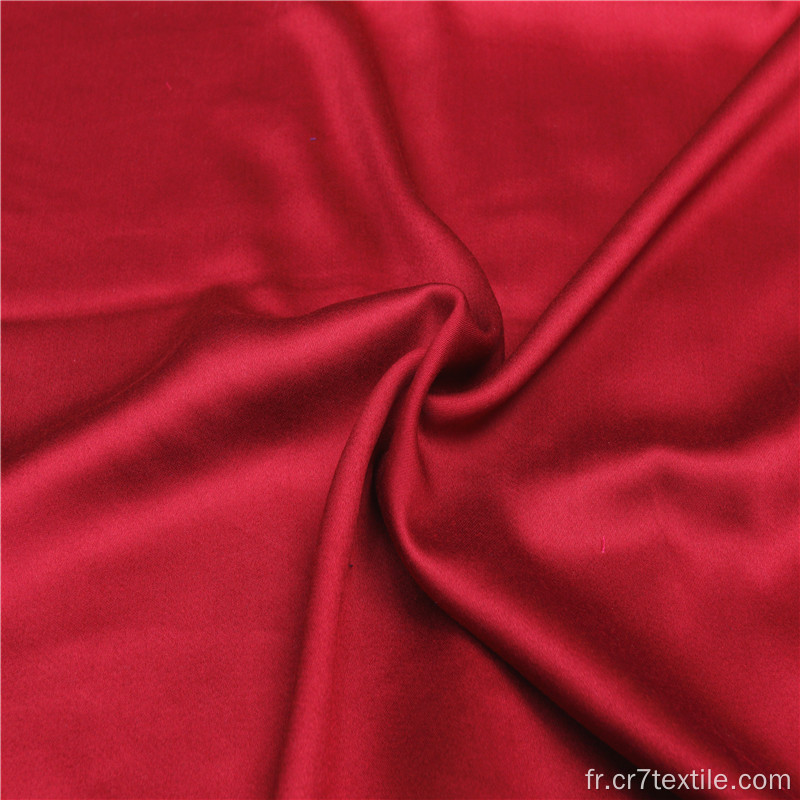 Tissu de fil teint satiné 100% rayonne rouge vin