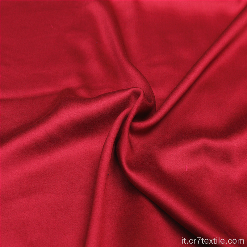 Tessuto filato tinto satinato 100% rayon rosso vino