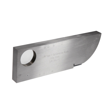 Blocchi di calibrazione Metric UT - acciaio a carbonio standard, acciaio inossidabile, alluminio - IIW/V1/A2