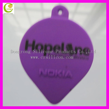 Custom Logo PVC cord zipper puller with logo/raised logo rubber injections zipper puller