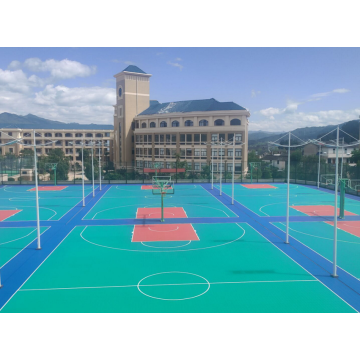 ソフト接続構造屋外多目的スポーツフローリング