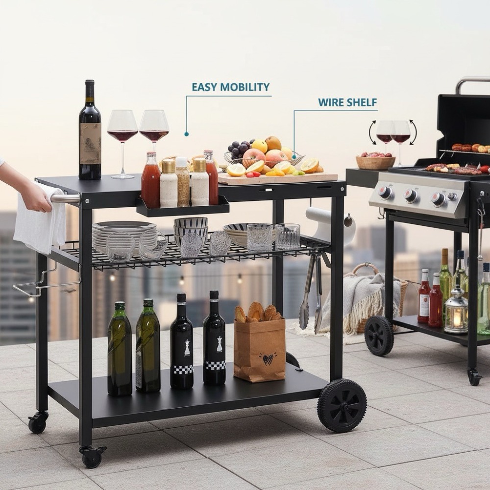 Movable Grill Cart