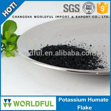 potassium humate shiny flake plant growth promoters / potassium humate