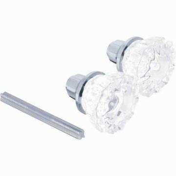 2 in. Pomolo per porta vetro nichel satinato