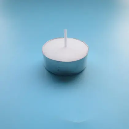 Pure wax10g white unscented tea light candle