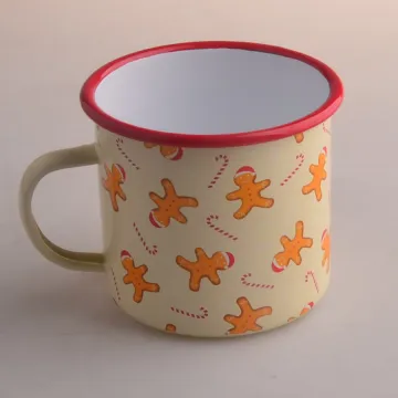 Polychrome Enamel Mugs