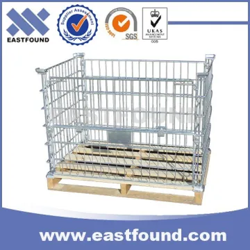 Wire Cage Pallet Storage Container Foldable Box Pallet