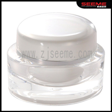 main product !! popuar type plastic acrylic cream jar ,white color acrylic jar