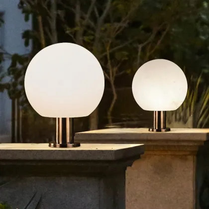 LED Solar Garden Lights - Outdoor Decorative Pathway Pillar Lights