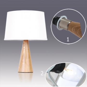 white wood table lamp