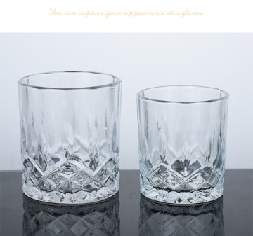 Custom Colored Glass Jars with Clear Ribbon Pattern for Aromatherapy Ornaments