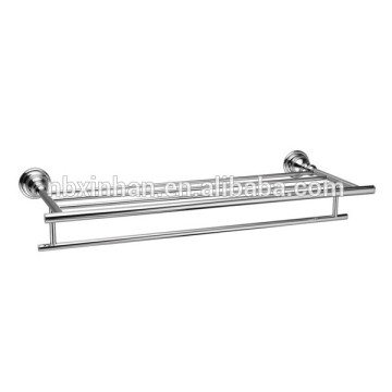 Elegant stylish design wall fitting zinc alloy towel rack with polishing finish