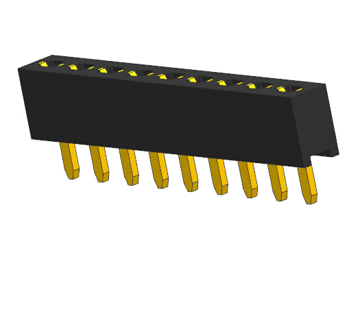 2.54 mm rechte connectoren van het enkele type