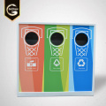 3 Compartments Recycling Waste Bin Garbage Can