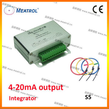 Clamp-on current coil 4-20mA Flexible Rogowski coil output integrator S5