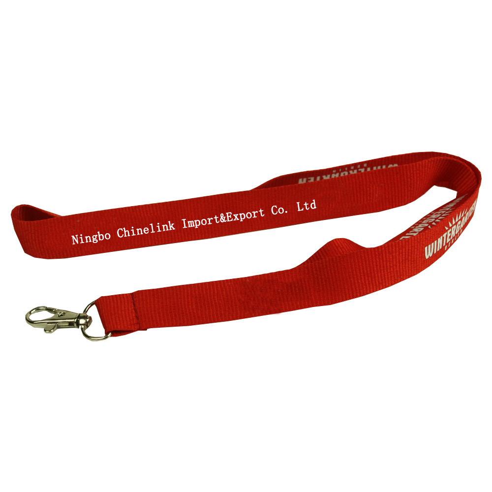 Red Printing Lanyard with ID card holder