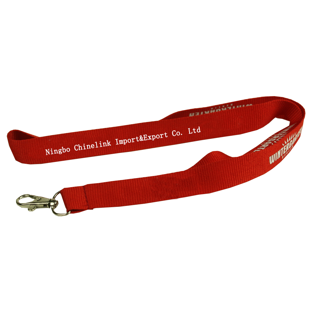 Red Printing Lanyard mit Ausweishalter