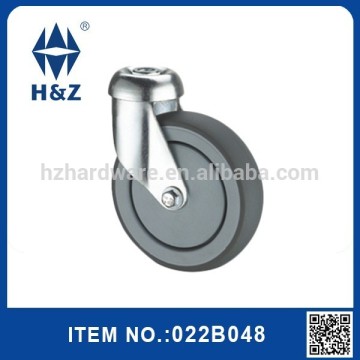 Metal supermarket shopping cart caster