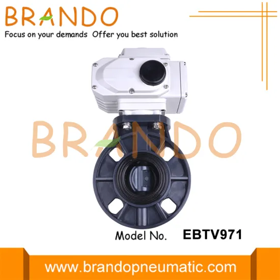 UPVC Body Material Butterfly Valve With Electrical Actuator