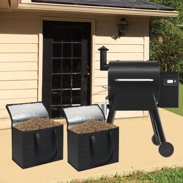 Wood Pellet Storage Containers Smoker Pellets Storage Bags with Base Plate