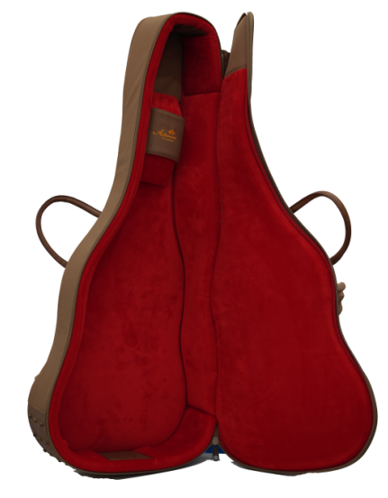 Borsa per chitarra classica in stile vintage con manico in pelle