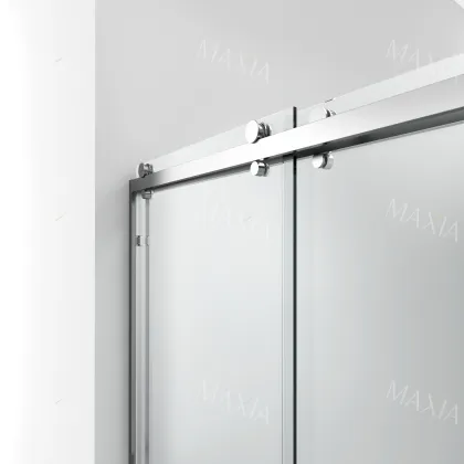 Black sliding shower screen