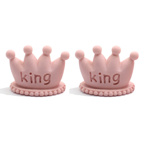 Cute Candy Color Resin Crown Miniature Children Resin Ring Making Accessory Hair Accessory