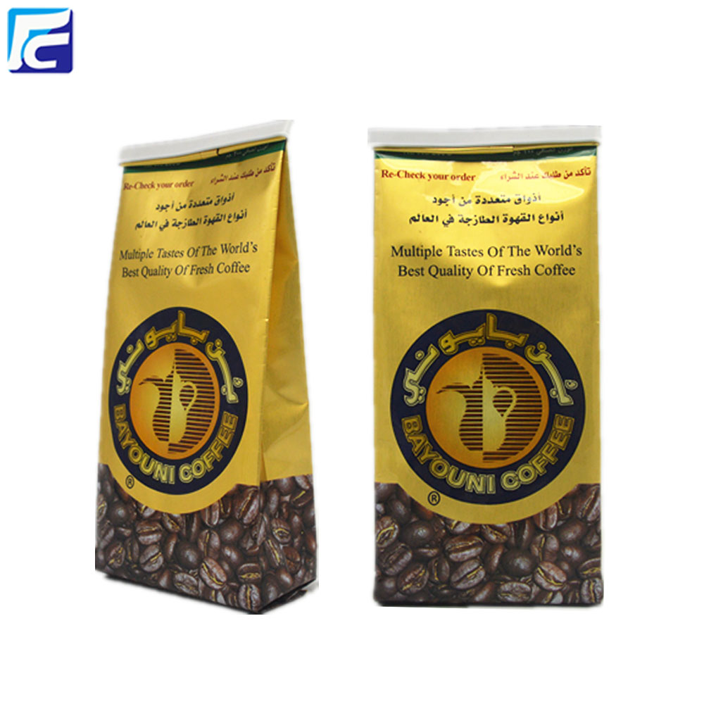 Tin tie custom printed food coffee bean bags