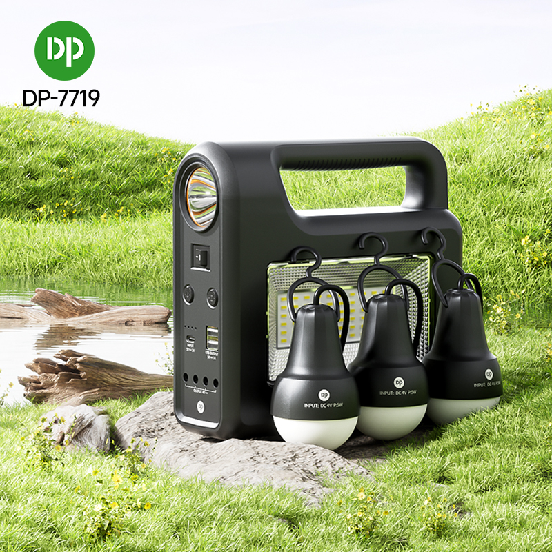 DP Portable Power Station Solar Lighting Kits System 8000mAh