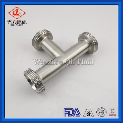 Stainless Steel Sanitary Fittings Equal Tee Thread End