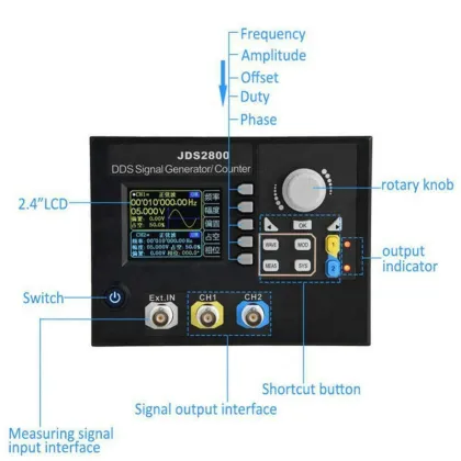 JDS2800 15MHz Dual-channel DDS Function Signal Generator