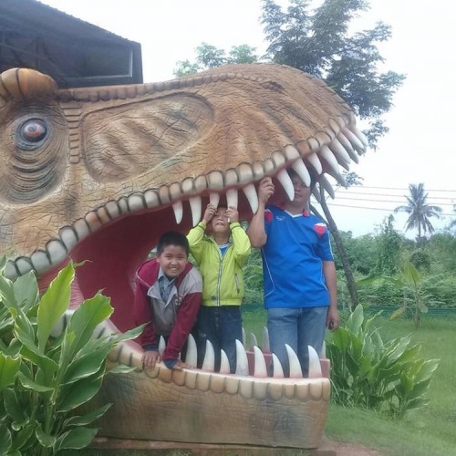 Dinosaur Park Equipment Dinosaur Head Statue for Photography