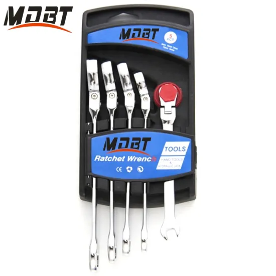 5pcs Universal Adjustable Ratchet Spanner Car Repair Tool Set