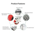 3/4/5Inch PU Medium Duty Furniture Thread Stem Caster