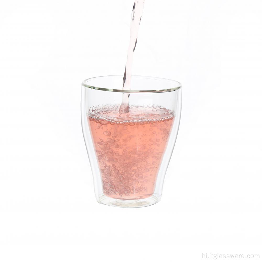 बोरोसिलिकेट डबल वॉल ग्लास मिल्क ग्लास कप