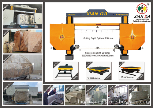 Single Wire Profiling Dressing Squaring Machine for Stationary Diamond Wire Saw Cutting of Stone, Granite, and Marble Blocks
