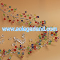 Faceted Crystal Bead Garland Wire Beaded Branch